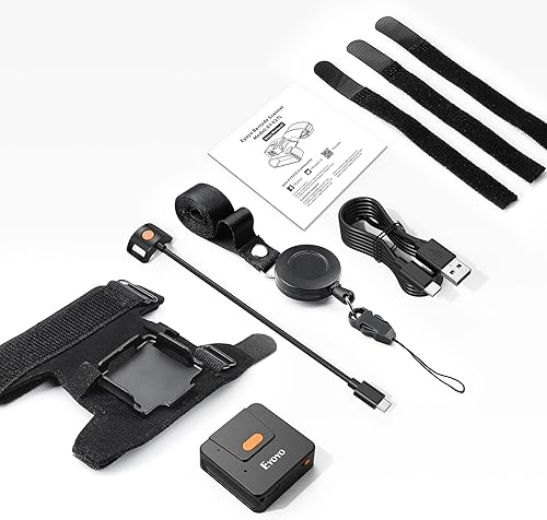 Miniatura 9 de Eyoyo Escáner de código de barras Bluetooth con anillo de guante portátil, mano izquierda y derecha, gatillo de dedo 1D, lector de código de barras