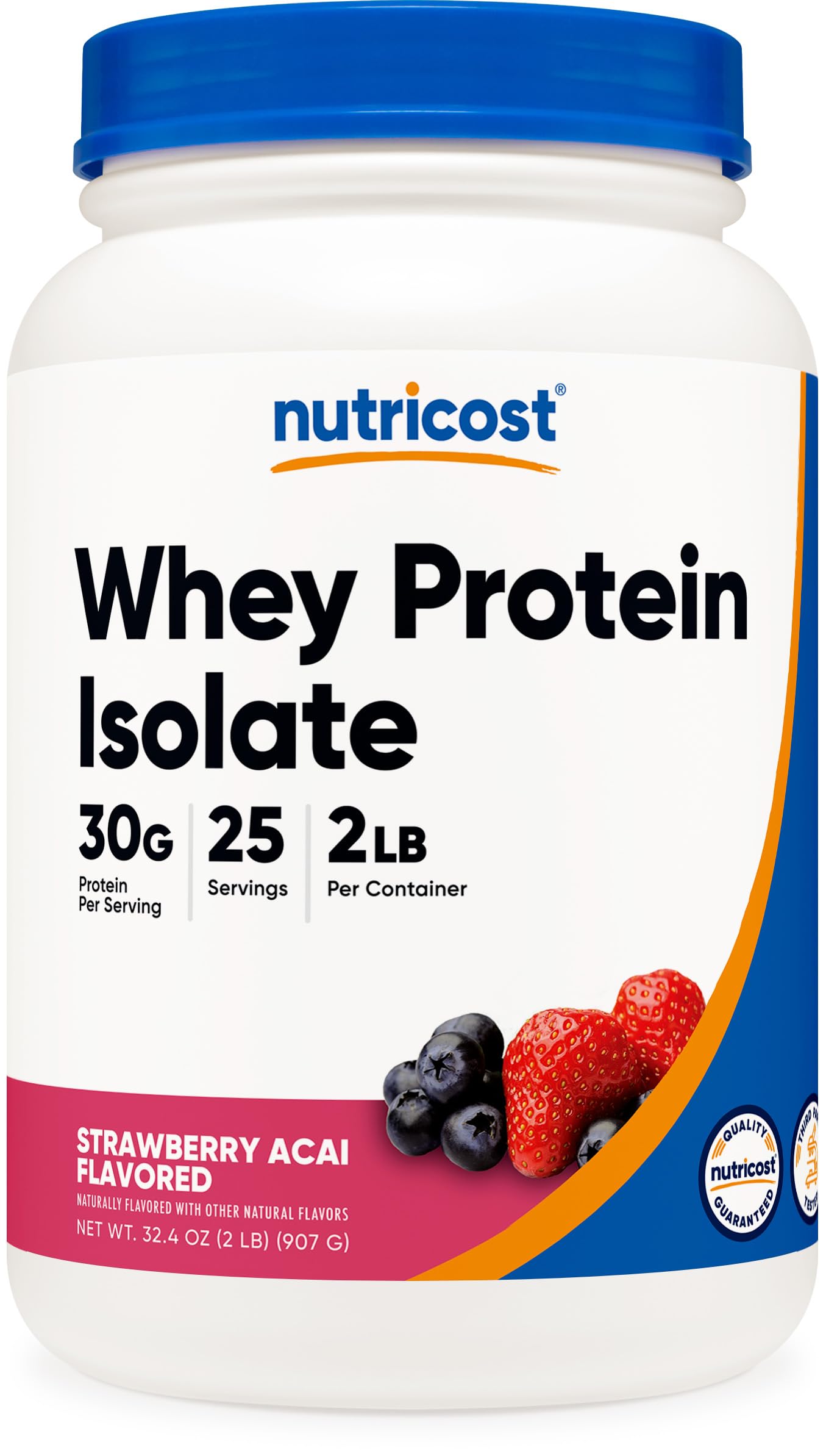 NutricostWhey Protein Isolate (Strawberry Acai, 2 Pounds)