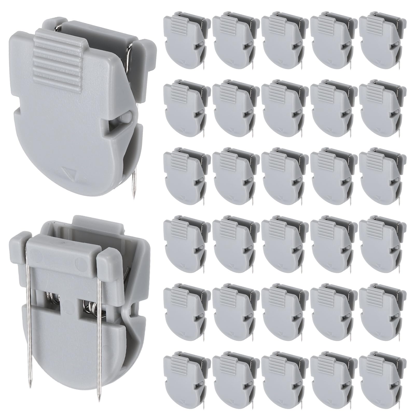 PATIKIL 50Pcs Cubicle Clips, Plastic Cubicles Hooks Pins Fabric Partition Panel Clip Wall Accessories for Hanging Documents Notes Memos Pictures Small Items, Grey
