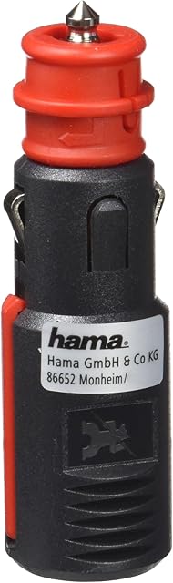 Hama Universal Plug for Cigarette Lighter Socket, Black