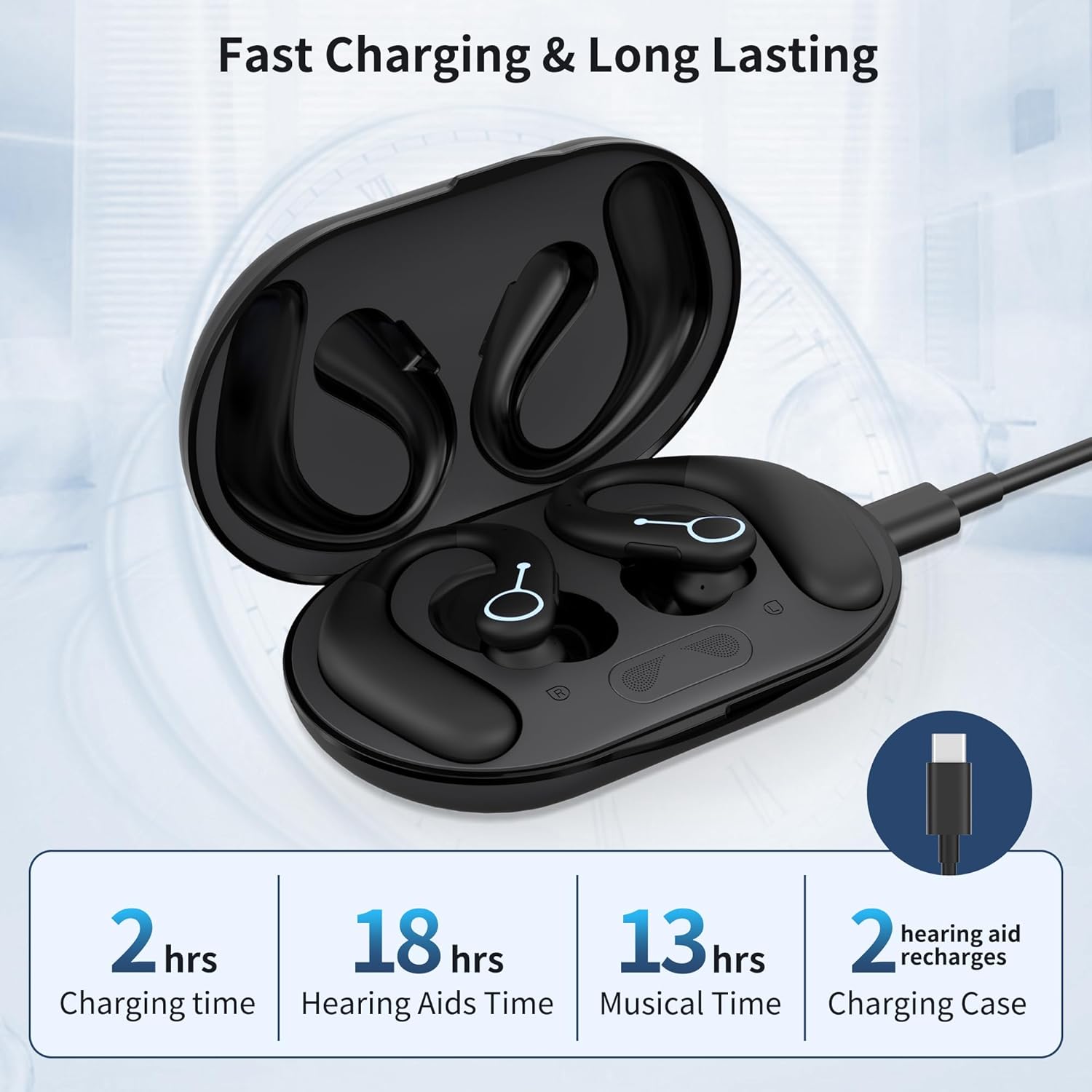 WASOCA Hearing Aids for Seniors, Hearing Aids Rechargeable with Bluetooth, Hearing Aid APP Control, Hearing Amplifier for the Hearing Loss, Hearing Your Voice