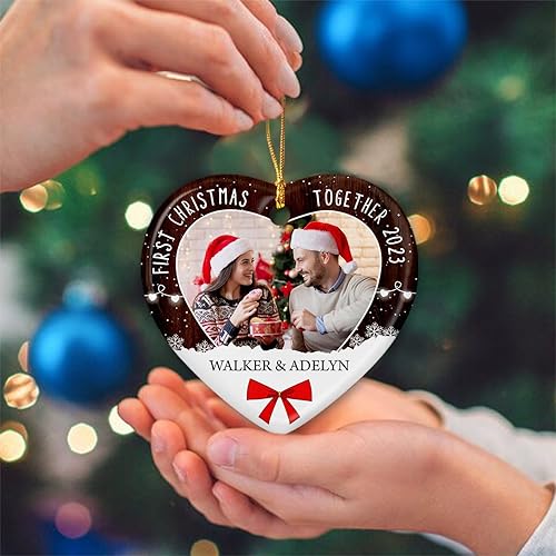 Miniatura 8 de Marco de fotos personalizado conmemorativo para mascotas, adorno de Navidad 2023, If Love Could Have Kept You Here - Adornos de fotos de perro,