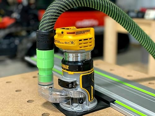 Adaptador de manguera compatible con manguera Festool de 1.063 in a enrutador Dewalt Trim disponible en Yaxa El Salvador
