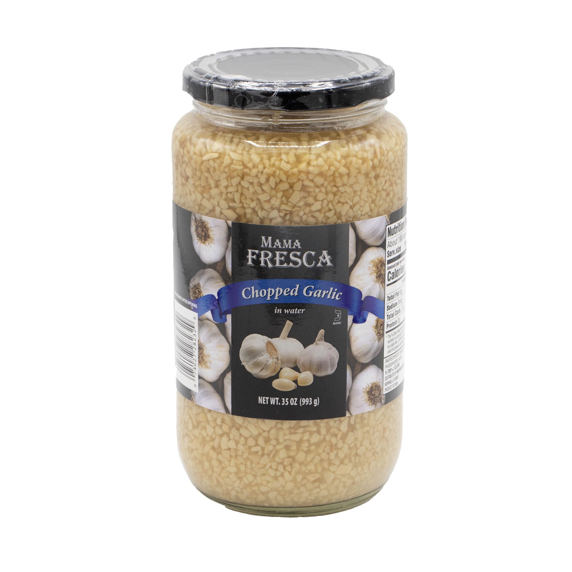Mama Fresca Minced Garlic in Water 35oz Jar (Pack of 1)