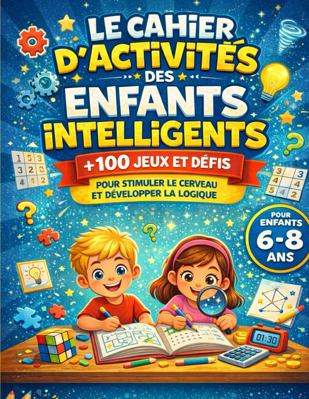 Le Cahier d’Activités des Enfants Intelligents: + 100 Jeux et Défis pour Stimuler le Cerveau et Développer la Logique (6-8 ans). Adapté au programme ... croisés, Jeux des différences et des intrus