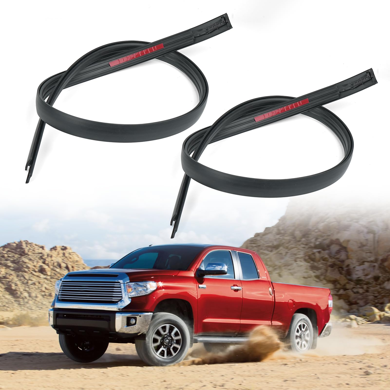 GOMADEIT Driver and Passenger Roof Molding fits for Toyota Tundra Double Cab Roof Trim Molding 2007-2021 Replace Toyota 75551-0C050 75552-0C050