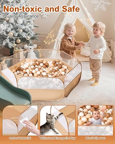 Miniatura 40 de Pozo de bolas plegable para niños pequeños, grandes hoyos de bolas desplegables para niños, tienda de campaña para gatear, corralito para piscina
