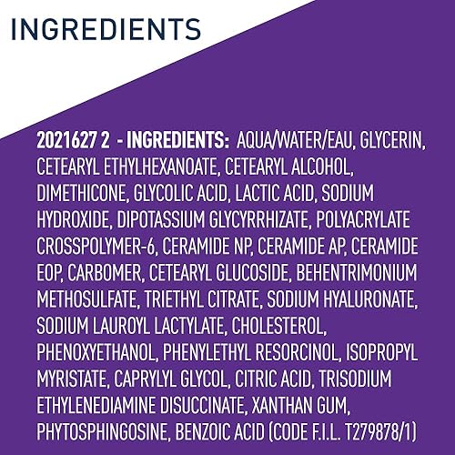 Miniatura 6 de CeraVe Tratamiento exfoliante nocturno renovador de la piel, suero antienvejecimiento con 5% de mezcla de ácido glicólico y ácido láctico, corrector