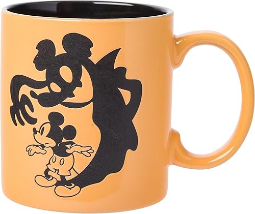 Silver Buffalo Disney Mickey Mouse - Taza de cerámica con diseño de Halloween y fantasma, 20 onzas Verde, multi color,Taza de cerámica rosa Daisy