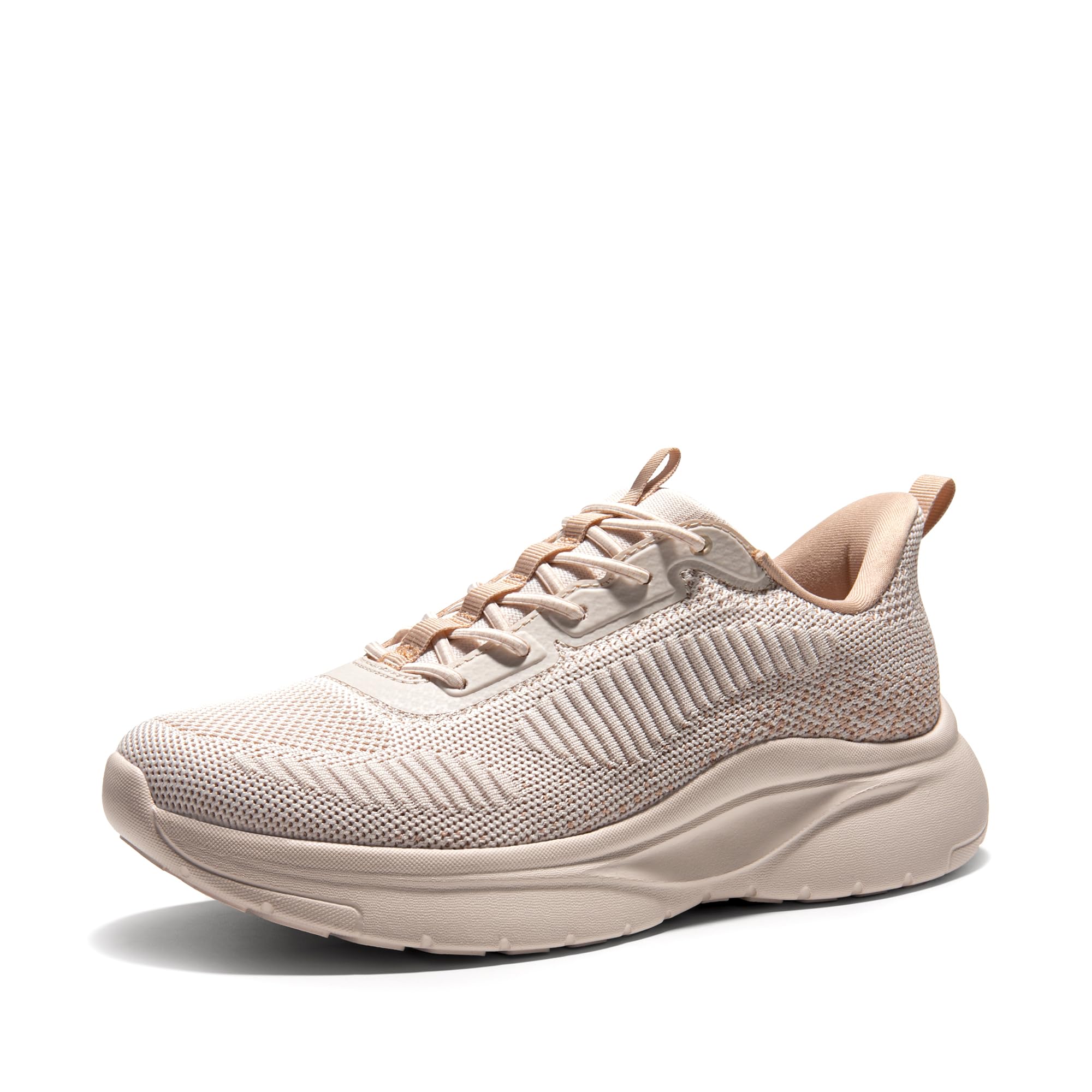 ALLSWIFIT Women's Slip on Walking Shoes Tennis Lightweight Gym Sneakers ActiveFlow Workout Breathable Hands-Free Cross Trainer Comfortable Fashion Sneakers,Size 8,Nude Pink,SARR029W