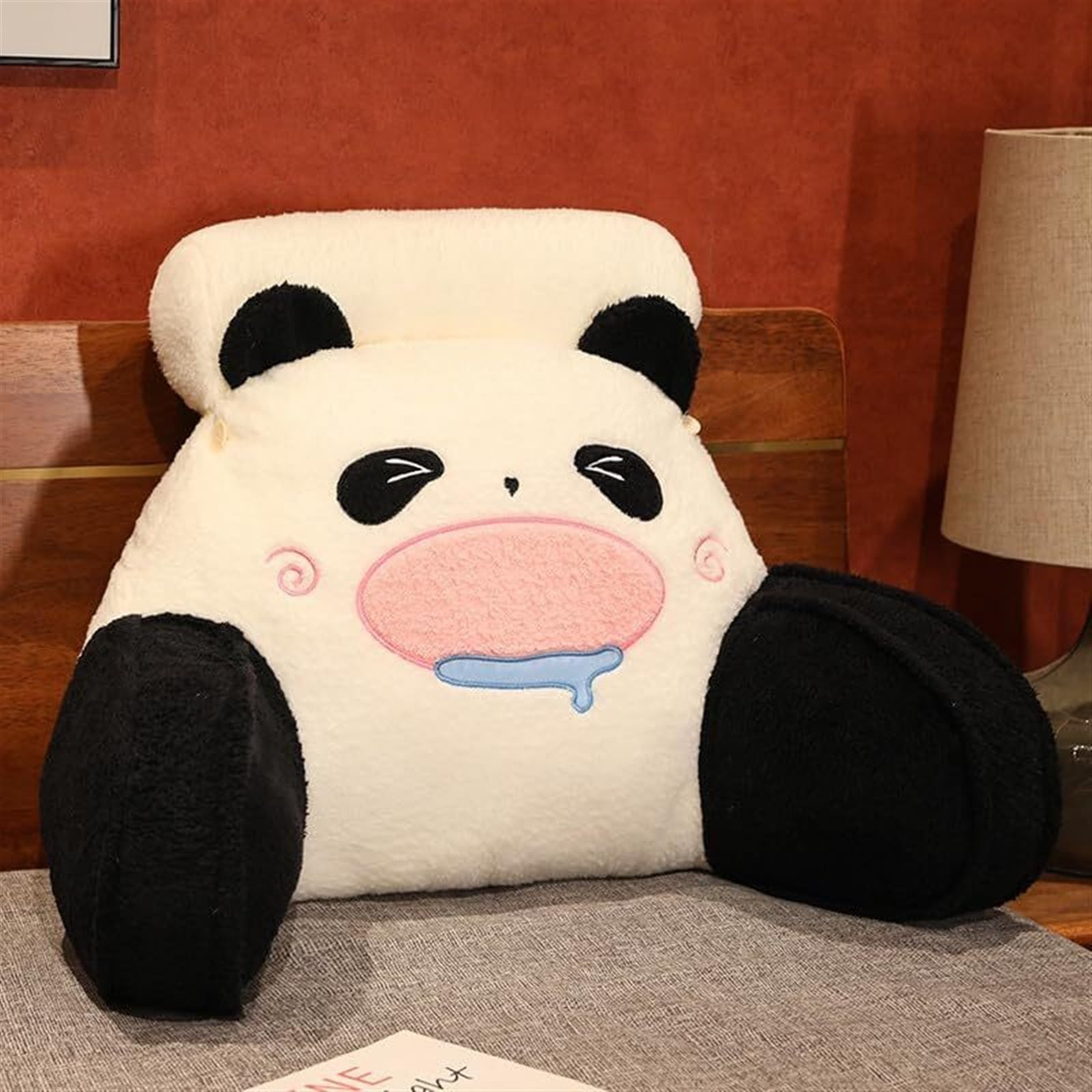 Uoxhfdh White Back Support Cushion Rest Office Cartoon Animal Pillows Plush And Pp Cotton Cushions(,75X50cm)
