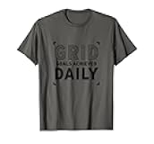 Grid Goals Achieved Daily Checkered Pattern T-Shirt
