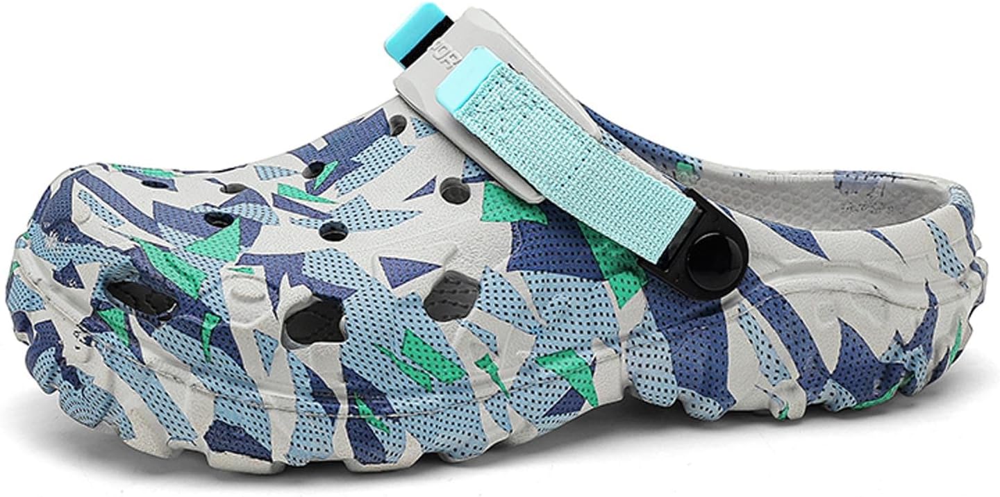 Men's Clogs Outdoor Athletic Sports Sandals Adult Slip On Garden Shoes Summer Water Beach Shoes Casual Slippers Lightweight Breathable Non Slip