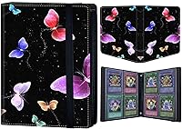 Vista 20 de Carpeta para tarjetas coleccionables de 4 bolsillos, 160 tarjetas, libro con banda elástica que se adapta a la mayoría de tarjetas