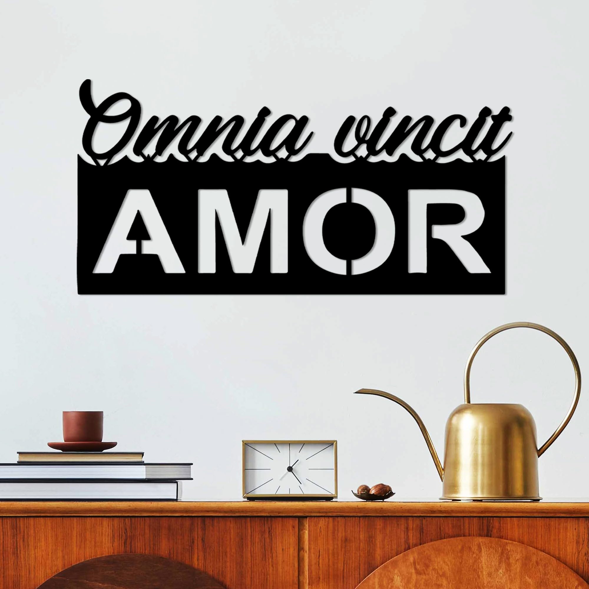 Stylish Black Decorative Metal Wall Accessory, 60 x 30 cm, 100% Metal, 1.5 mm Thickness, Perfect for Modern Home Decor & Unique Wall Art