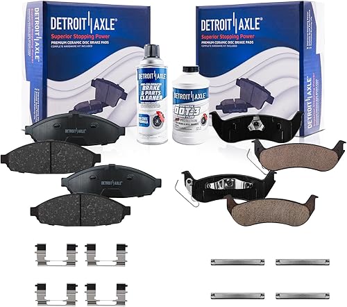 Miniatura 475 de Detroit Axle - Pastillas de Freno Delantero para Ford Fusion Lincoln MKZ Zephyr Mercury Milan Mazda 6, Pastillas de Freno Cerámica Reemplazo
