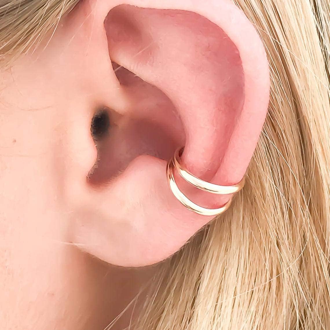 Ear Cuffs for Women Sterling Silver, No Piercing, 925 Sterling Silver, 12mm Diameter, Adjustable, Ear Wraps, Conch Ear Cuff, Ear Cuffs for Women Non Piercing