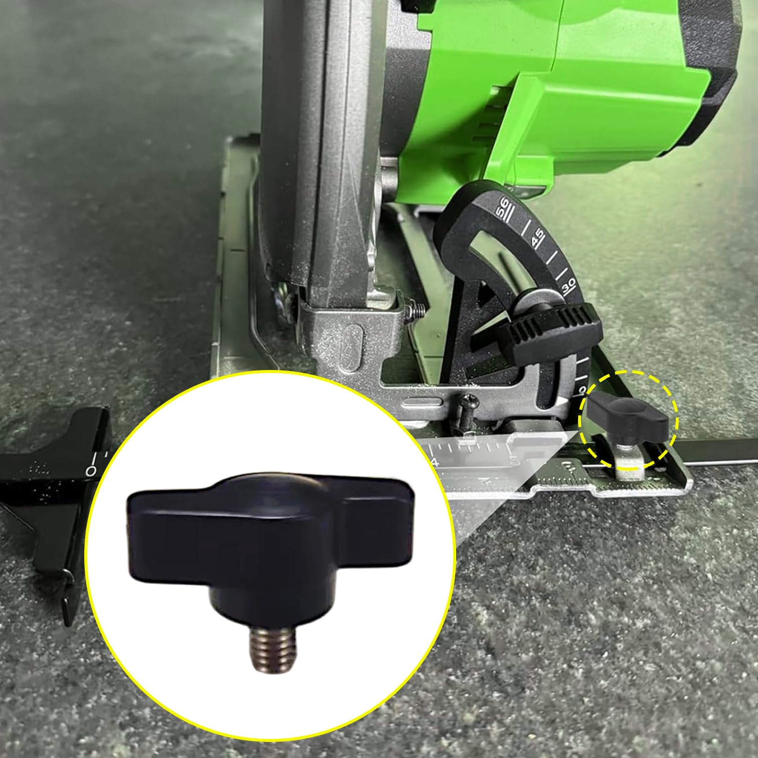 Pokrętło blokujące ogrodzenie zrywane kompatybilne z 313678001 gałka prowadząca krawędź kompatybilna z Ryobi P508, P507, P506 Piły tarczowe Ryobi Części do piły stołowej Rip Screw Router Wymienna