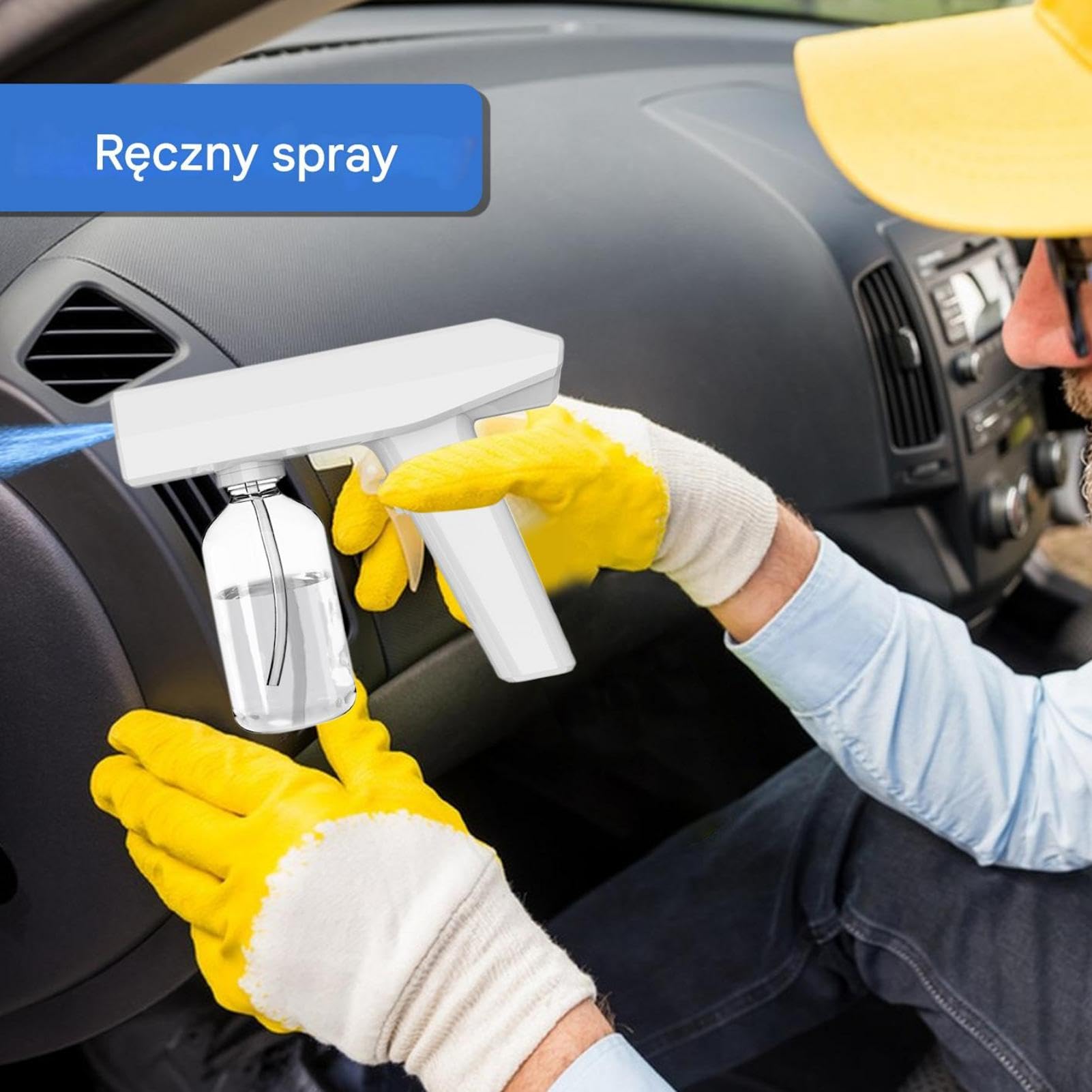 Atomizer Sprayer Bottle, 250ml Cordless Electric Mist Spray Bottle, Rechargeable Handheld Sprayer for Home, Car, Bedroom, and Cleaning, 20.5x3.8x16.5 cm