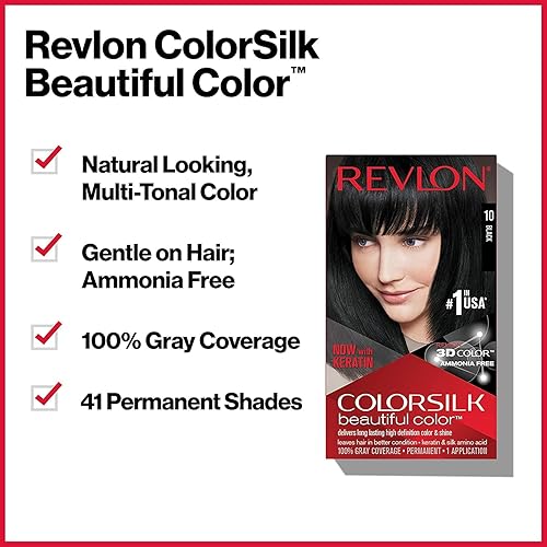 Miniatura 4 de Revlon Colorsilk Beautiful Color, castaño dorado medio 46 1 unidad (paquete de 4)