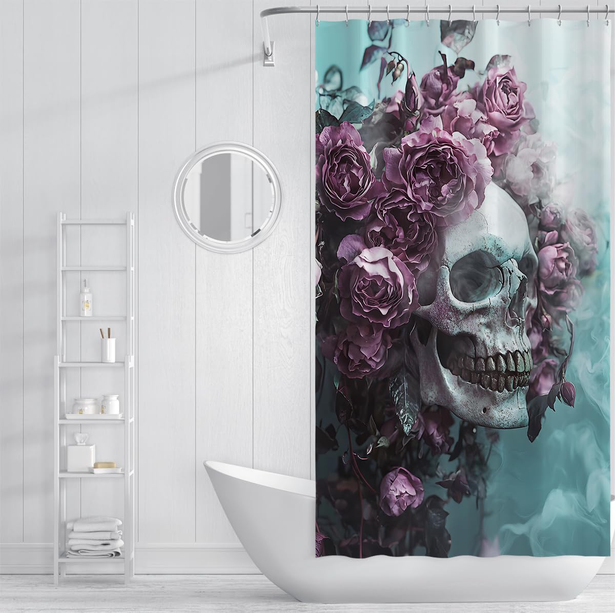 Tende Doccia Scheletro Rosa Viola Day of The Dead 200x200cm