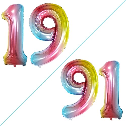 Miniatura 414 de GOER Globos con el número 40 para decoraciones de fiesta de cumpleaños número 40, globos de helio de aluminio jumbo de 42 pulgadas para 40