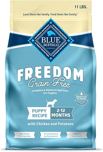 Blue Buffalo Freedom - Alimento seco natural para cachorros, sin granos, pollo, 11 libras