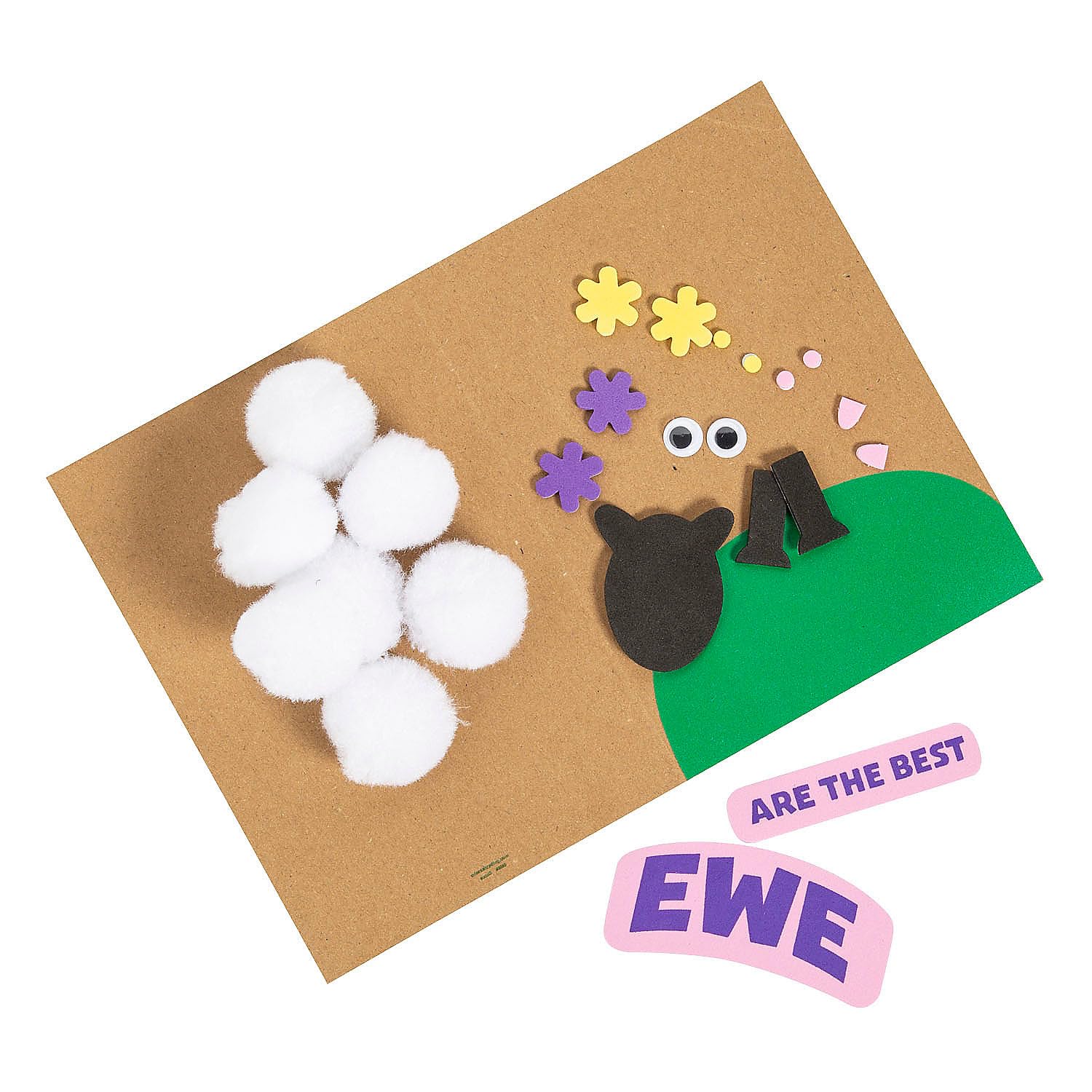 Fun Express Ewe Are the Best Card Craft Kit - Makes 12