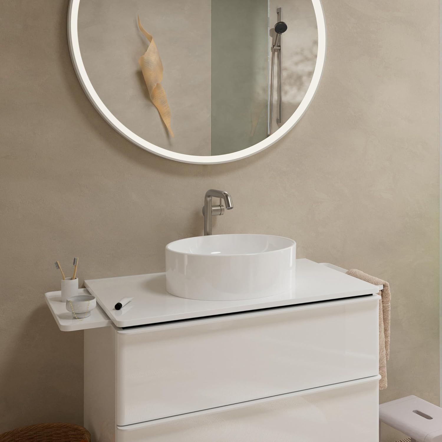 hansgrohe Tecturis S -Handle -Hole 11-inch Tall Bathroom Sink Faucet in Brushed Nickel, 73372821