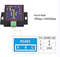 Vista 3 de CERRXIAN RS485 a Ethernet RJ45 TCP/IP Serial Device Servidor Convertidor Transmisión Transparente Dispositivo de Comunicación de Datos Seriales