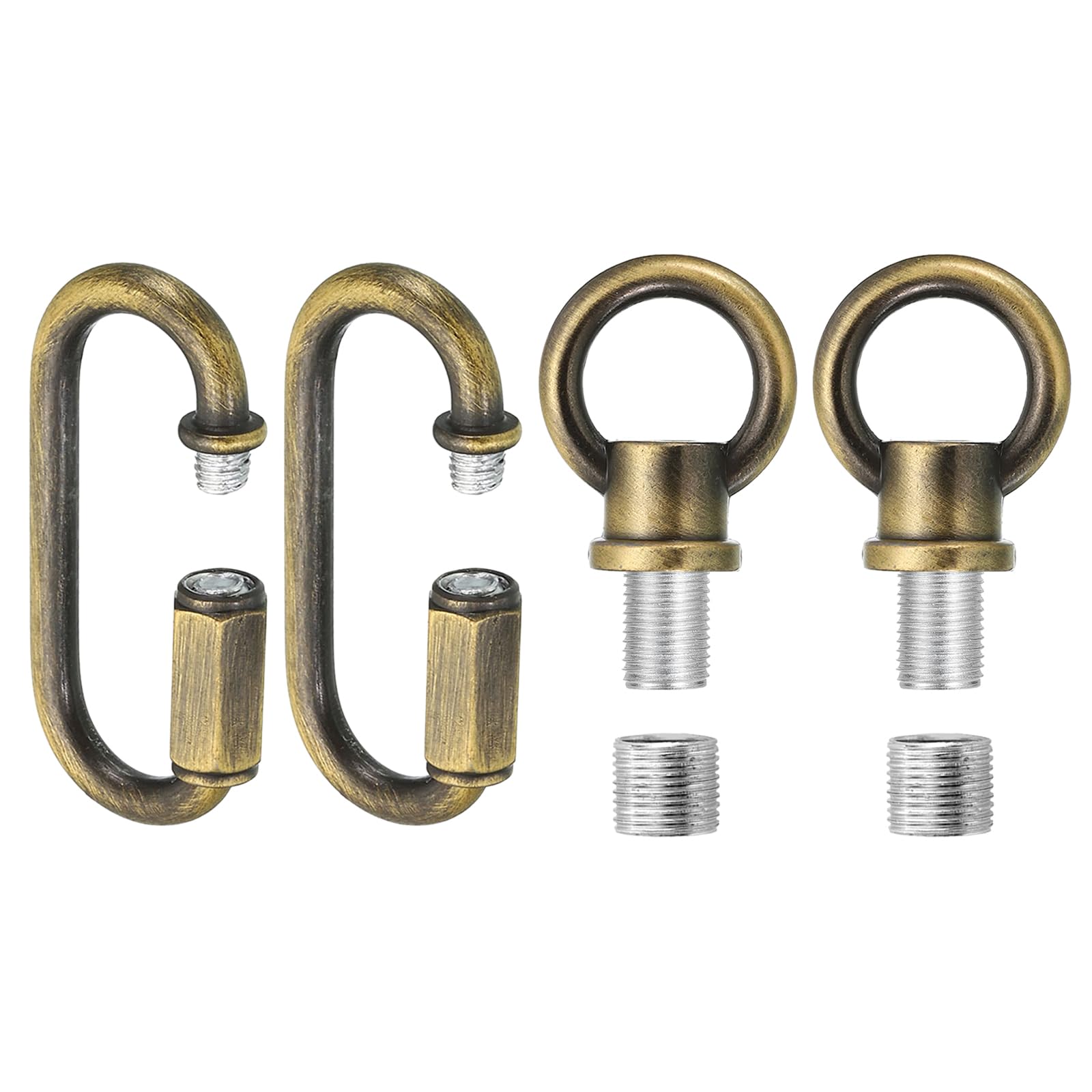 PATIKIL M10 Fine Thread Lamp Female Loop Holder with M12 Adapter Chain Quick Link