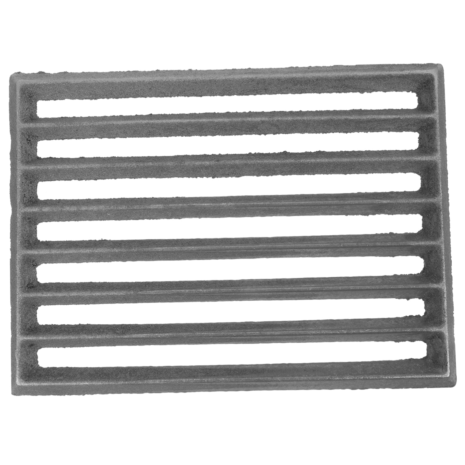 Rechteckiger Grillrost aus Gusseisen Vielseitig Einsetzbar mit Maximaler Wärmespeicherung Robustes Schwarzes Material als Ersatzrost für Grill und Kamin