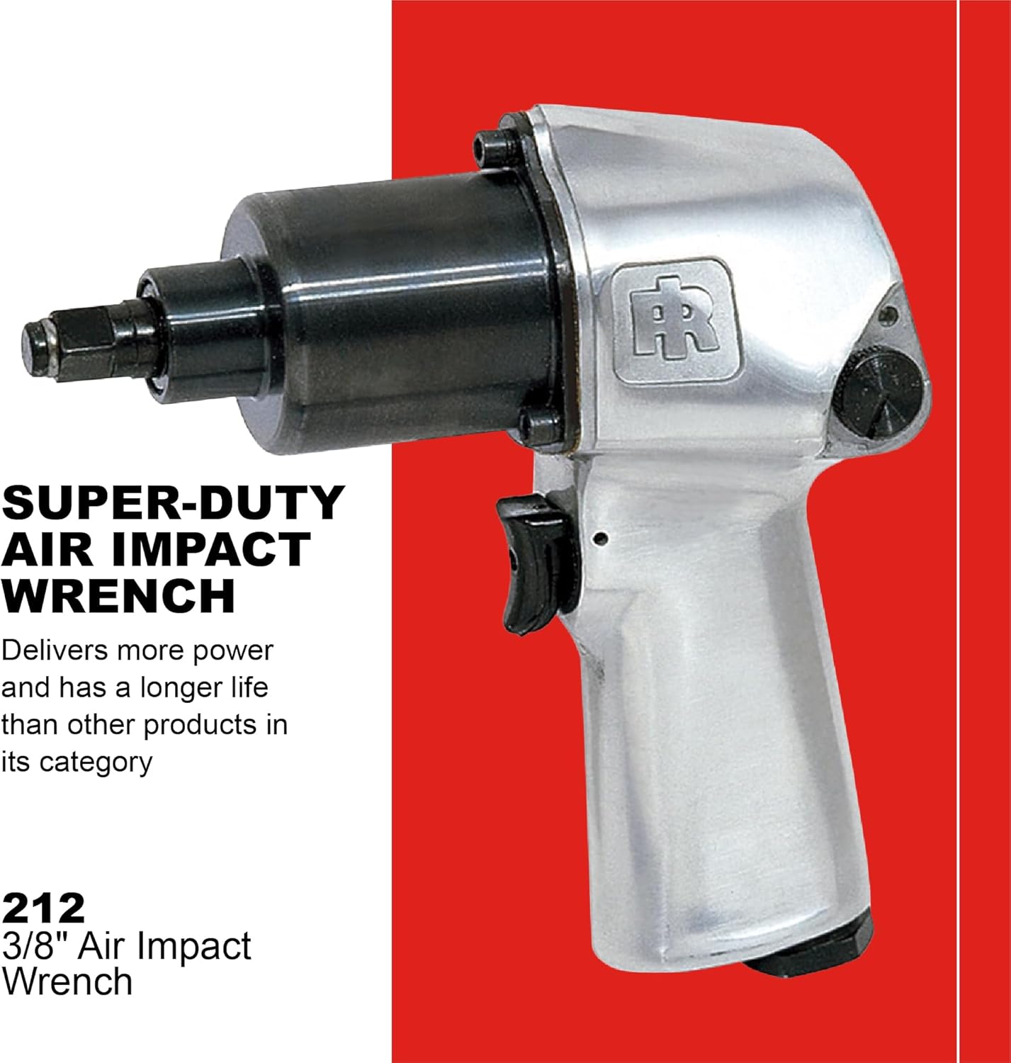 Ingersoll Rand 212 3/8" Air Impact Wrench, 150 ft-lbs Max Torque, Super Duty, Pistol Grip