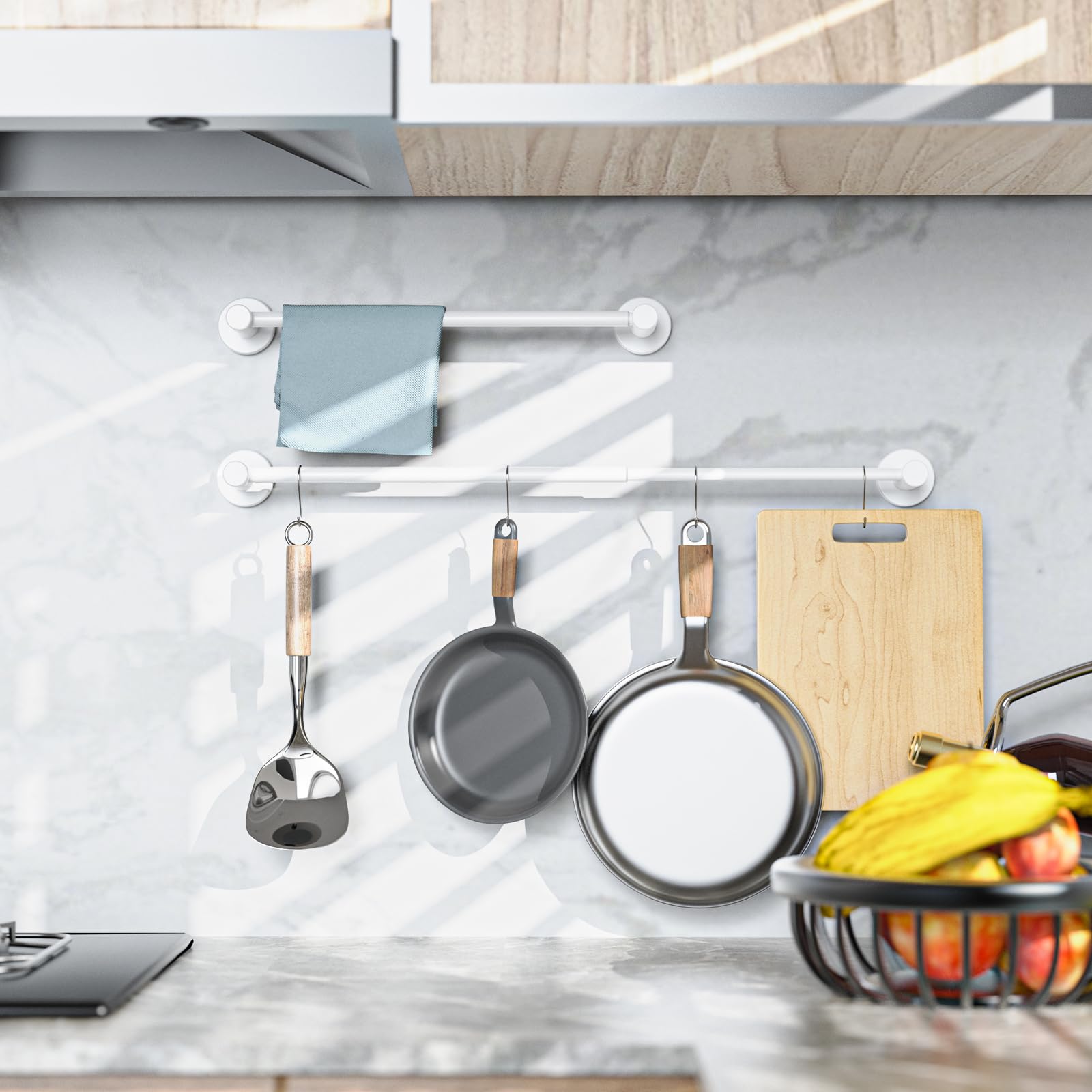 Adjustable Single Towel Bar 16 to 27 6 Inch iMomwee Oil Rubbed White Finished Stainless Steel Bath Towel — view 8