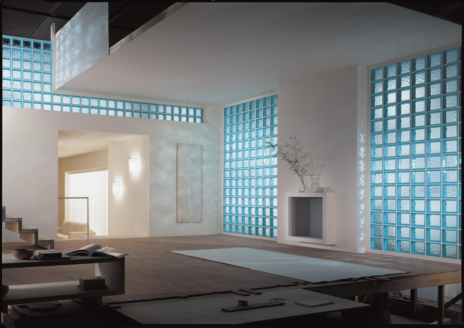 Bloque de vidrio Pavés Smart Ondulado Coloreado en la masa Turquoise | Dimensión 190x190x80 mm | Euro/pza. 4,50 |Unidad de venta: una caja de 6 pzas.
