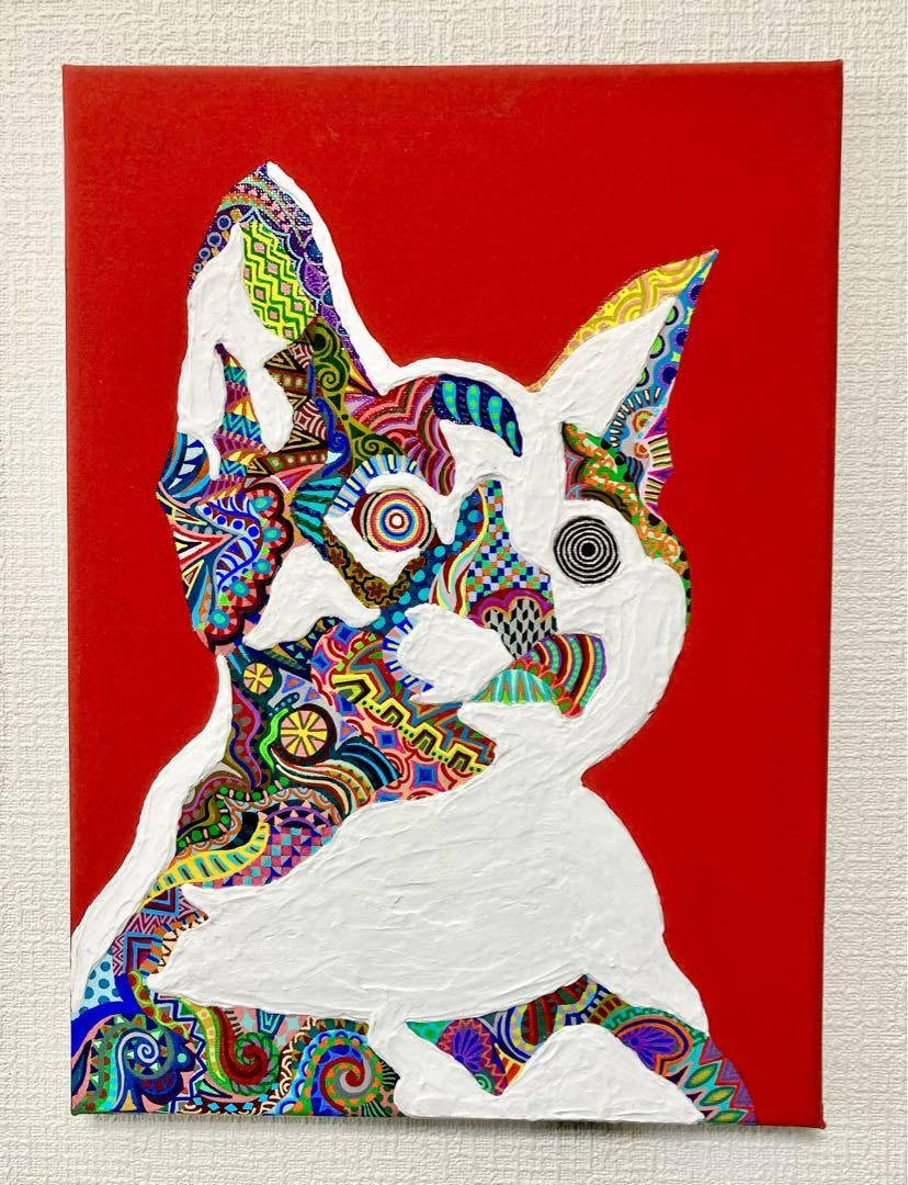 ネコ」の絵・アクリル画・F4 サイベリアン】アクリル画 F4 動物画 絵画