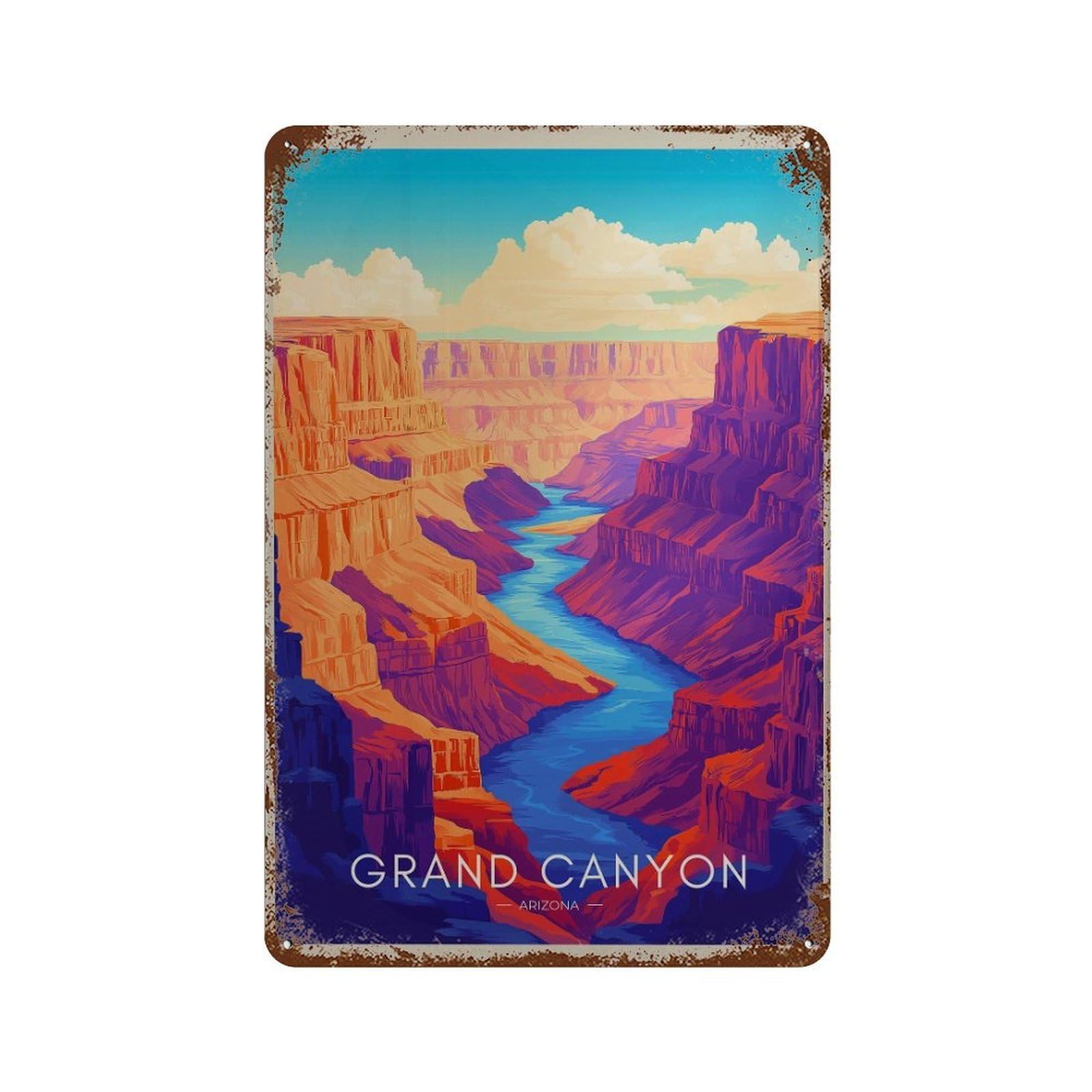 xiaoxiaoshen Grand Canyon Travel Arizona Wall Decor Art Metal Tin Poster Modern Home Decor Art Home Bar Shop Decorations Vintage Sign 30x20cm