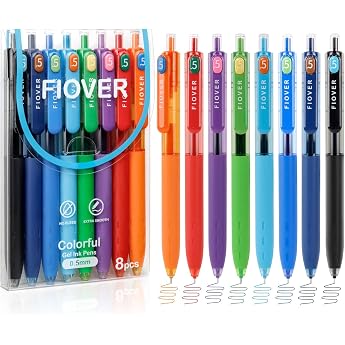 FIOVER Farbige Gel-Stifte 05mm Schnelltrockne Tinte Feinpunkt glatte Schreiben bunte Stifte f r Journalistik Schulartikel Geschenke f r Krankenschwestern und Teenager Str mpfe Stuffers f r Frauen