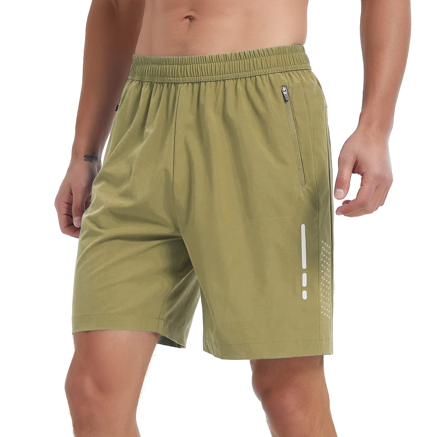 Mens Athletic Running Shorts Quick Dry Workout Gym Shorts 7 Lightweight Sports Active Training Tennis Hiking Shorts