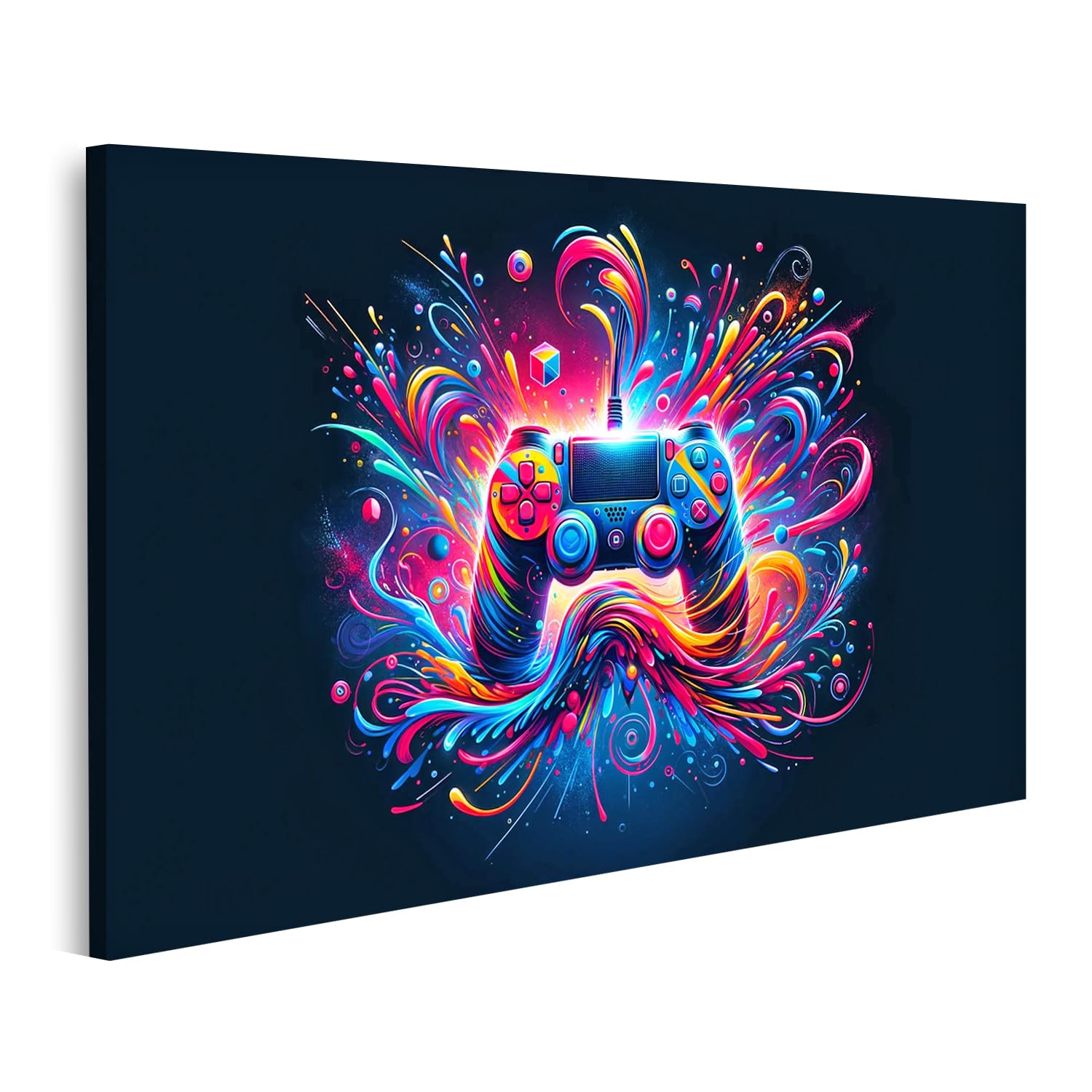 islandburner Prime - Cuadro en lienzo con mando de videojuegos, diseño abstracto, vivo, paisaje, imágenes de pared, póster