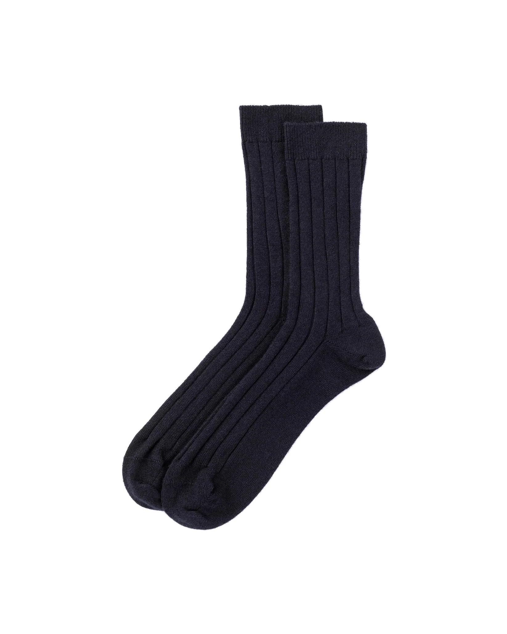 Jasmine Silk Mens Cashmere Socks in Navy