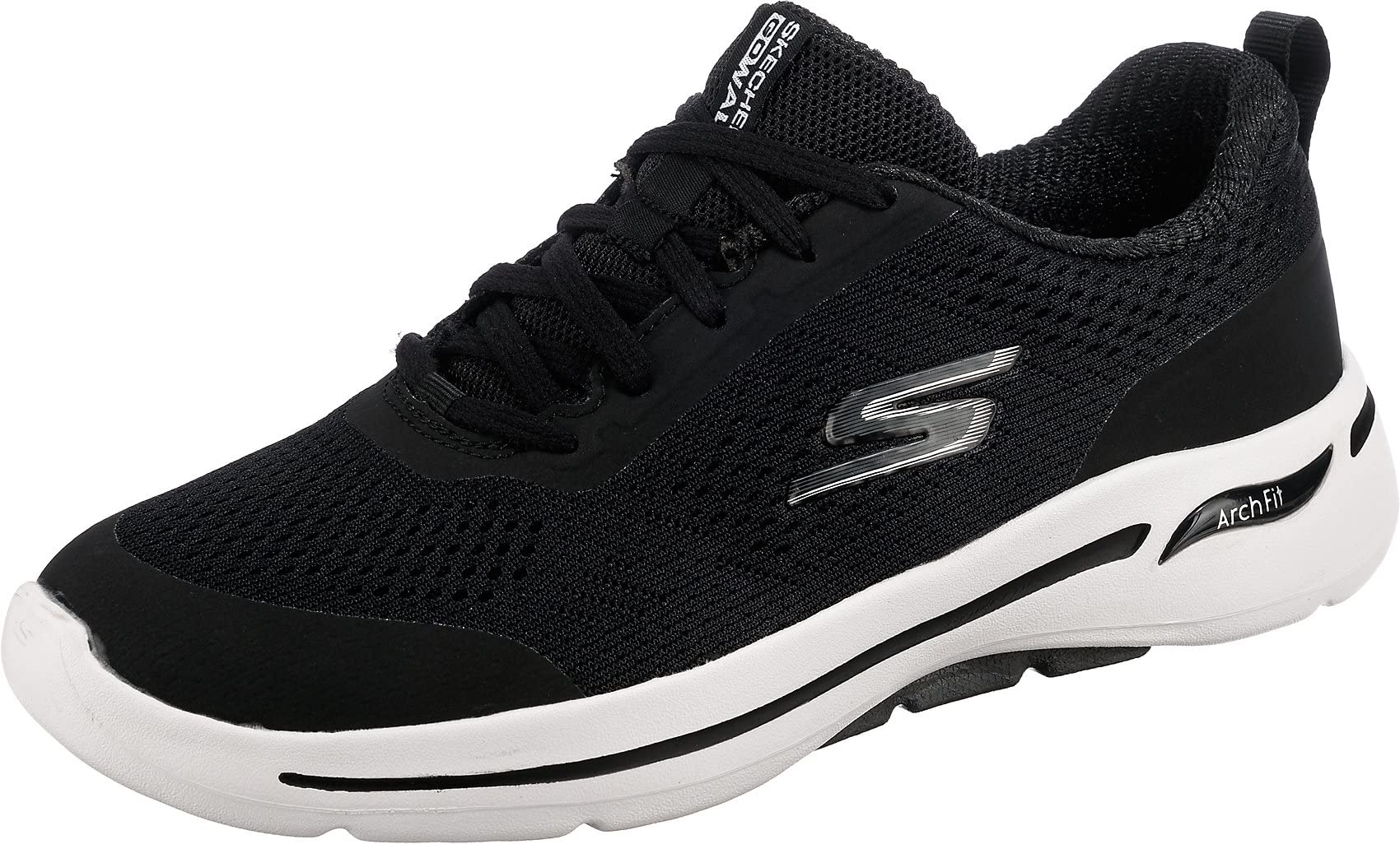 Skechers Women's Performance Go Walk Arch Fit-Motion Breeze Sneaker, Black, 5 UK