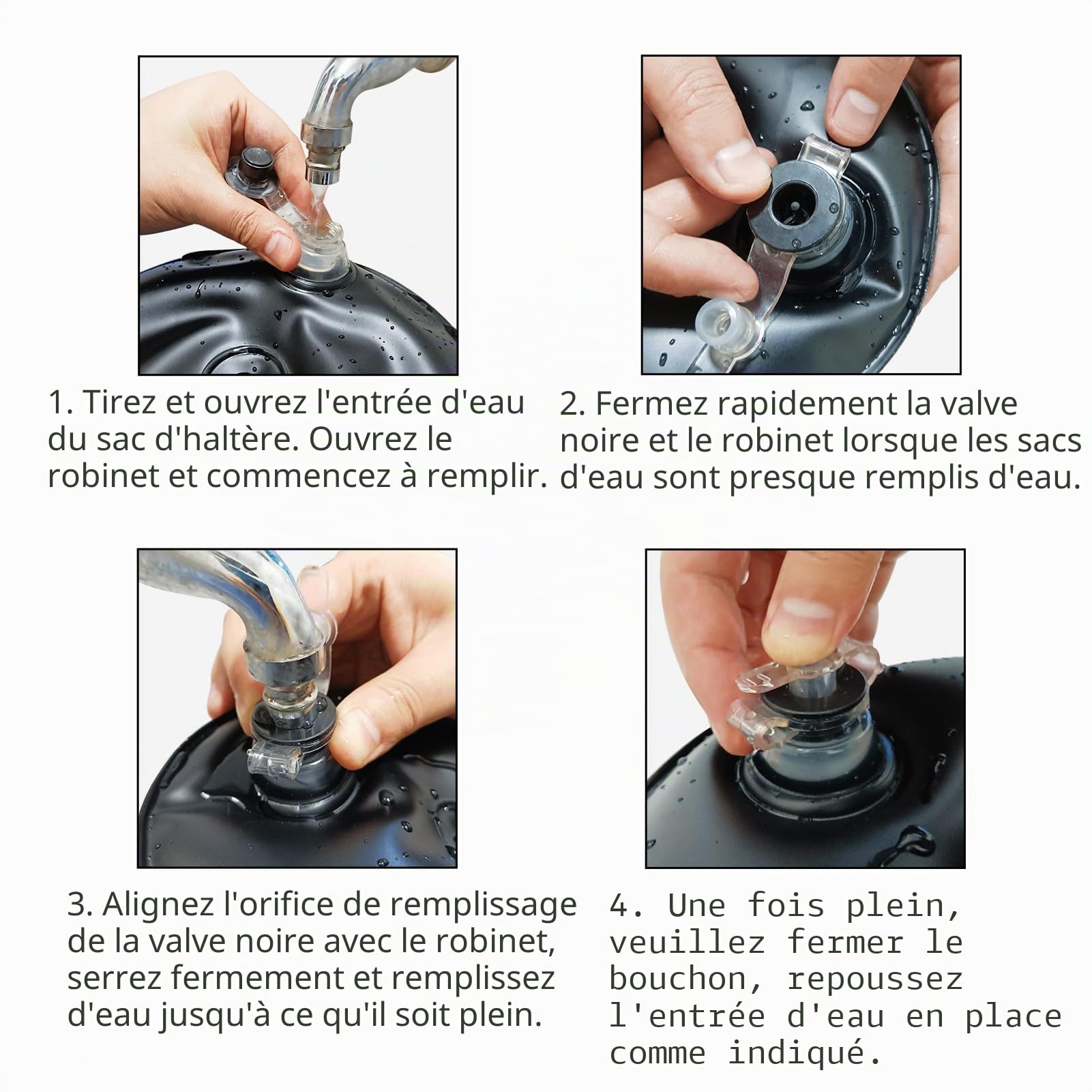 Haltères jusqu'à 6 à 25 kg, 2 en 1 Réglables Haltères eau, Haltères de Voyage, Remplissables, Portable Haltère débutant, pour la maison, la salle de sport, le voyage