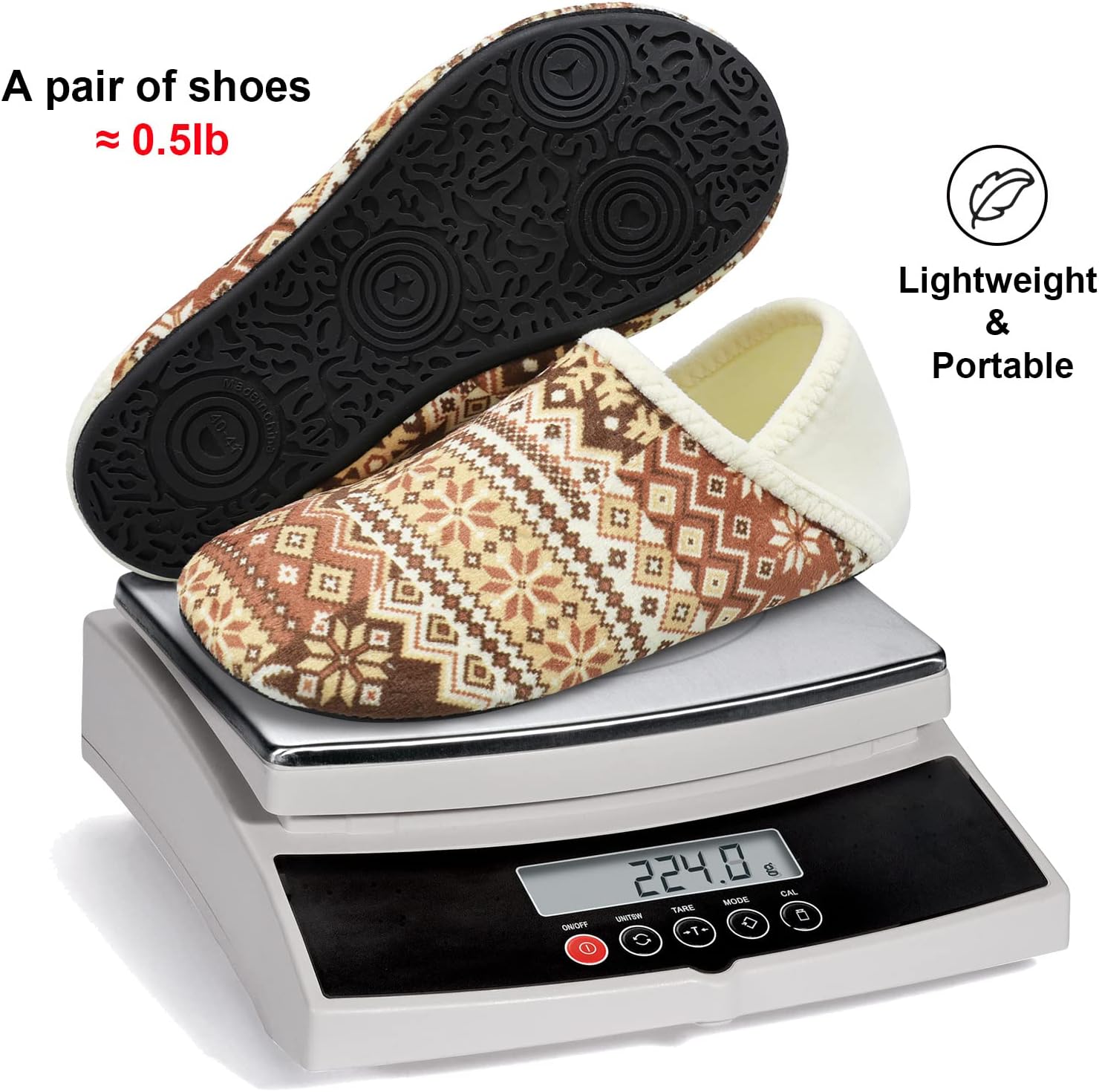 Fires Womens Mens Slippers with Rubber Sole Soft-Lightweight House Slipper Socks Around House Shoes Non Slip Indoor/Outdoor - Image 5