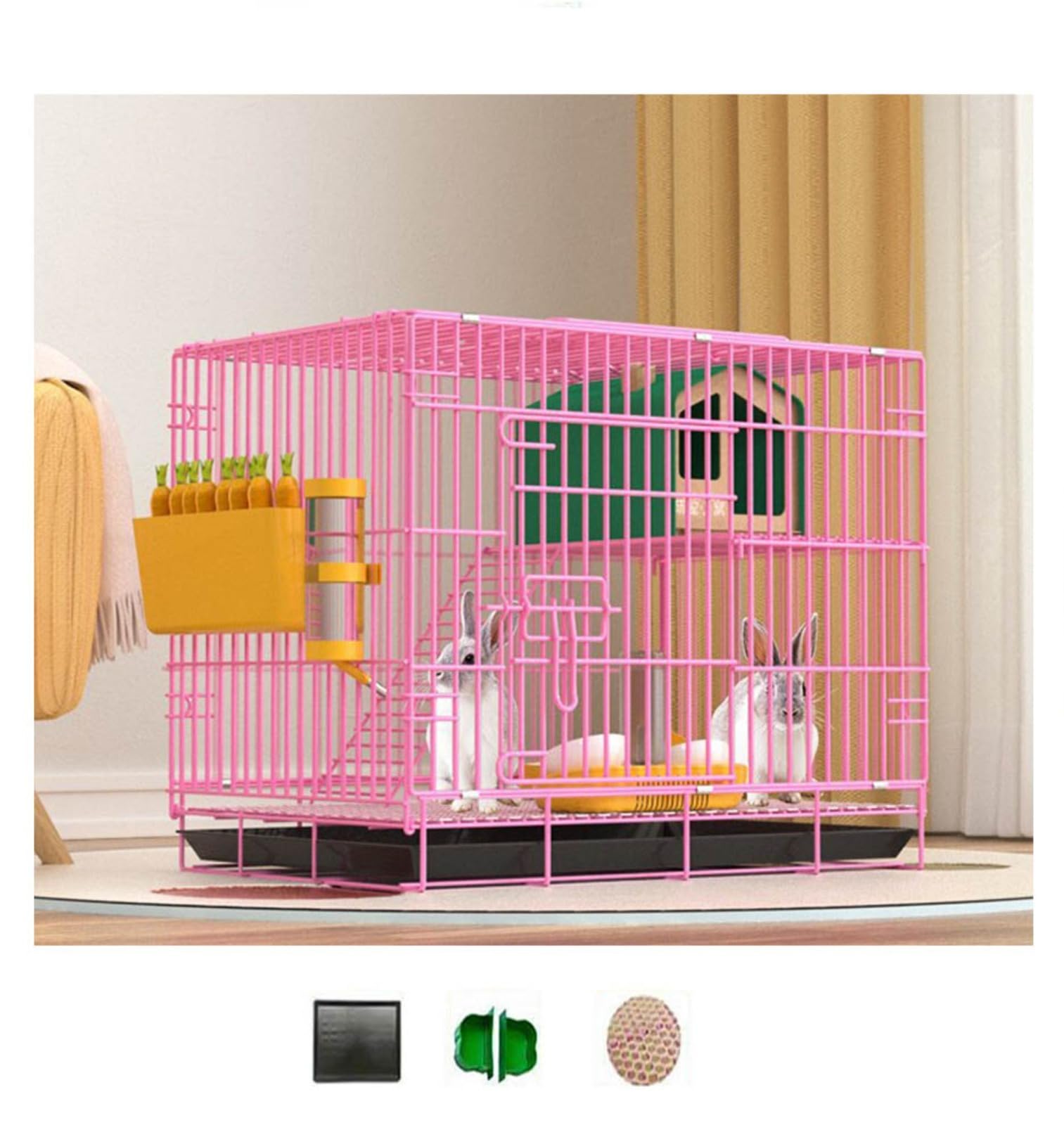 うさぎ ピンク ケージ Amazon | ピンク 2段 70*50*60CM 100個家庭用観賞用ウサギケうさぎ