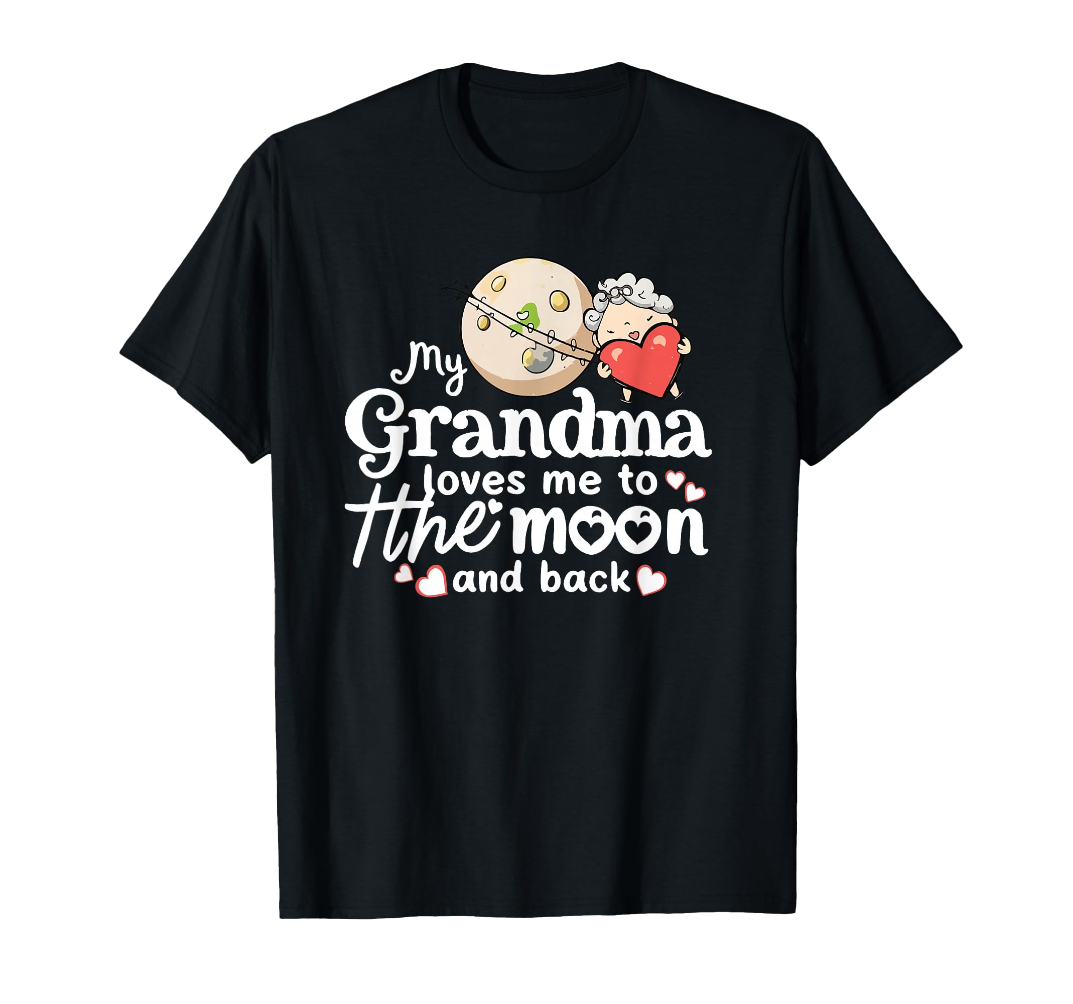 My Grandma Loves Me to The Moon and Back Kids Girl boy T-Shirt