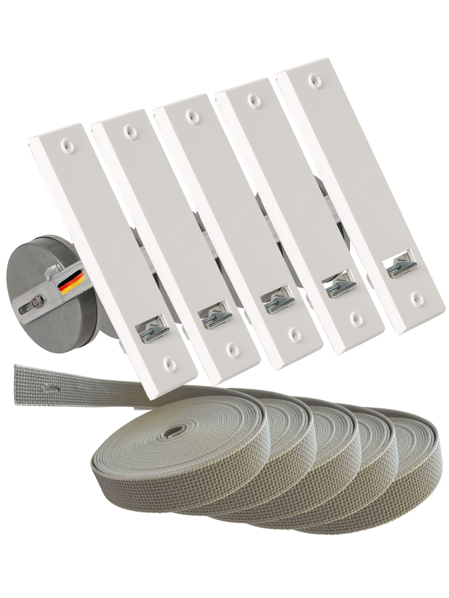Rollwin inlaat-riemwikkelaar, 3-5m riem, gatafstand 135 mm met