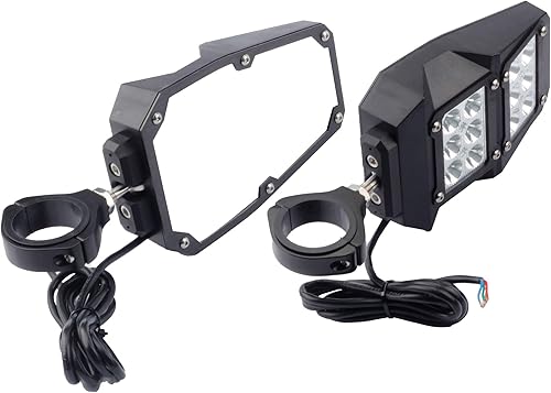 Miniatura 7 de Dasbecan Espejos retrovisores laterales UTV con lámpara LED compatibles con Polaris Ranger RZR Can-Am Maverick Yamaha Rhino Arctic Cat casi todos