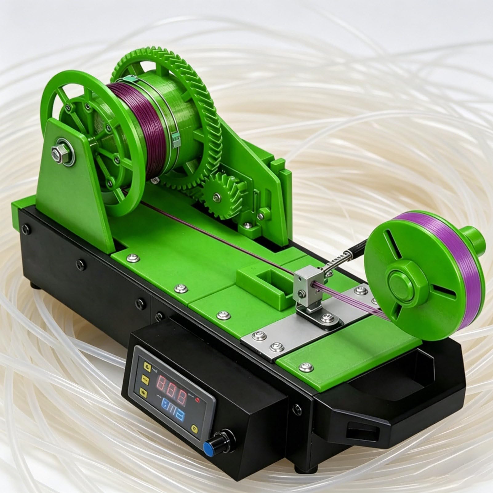 Pvxa Pultruded Plastic Bottle Filament, 3D Printer Extruder Filament Maker Machine, Recycled PET Bottle Recycler, for DIY Makers, Home & Classroom Use Green