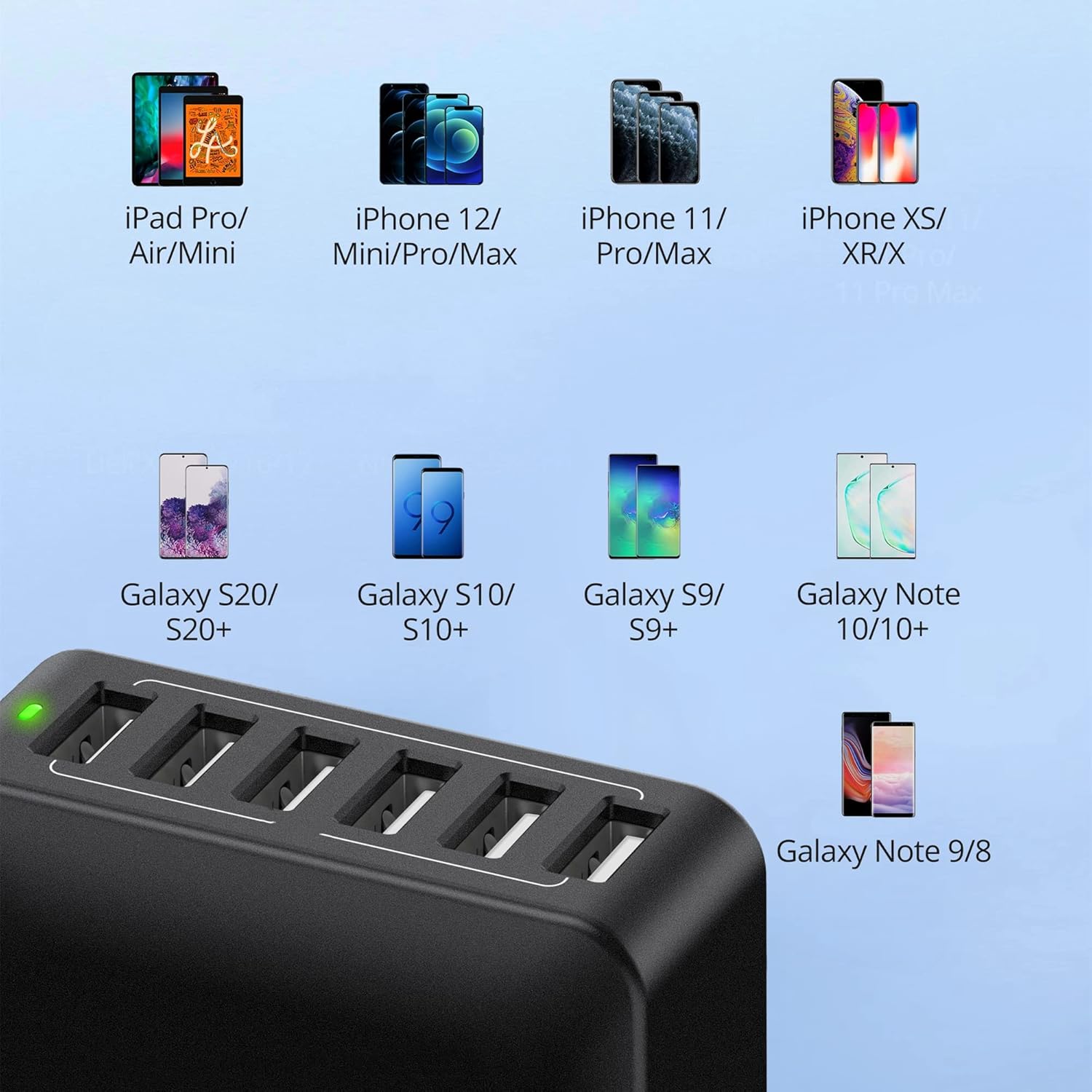 Cheap USB Charging Station 60W 12A 6-Port Desktop USB Charger with Multiple Port, USB Charging Hub Compatible with iPhone 13 Pro Max Mini 12 Pro Max 11 X SE, iPad Pro Air Galaxy S21 Tablet Pixel Special USB Charging Station 60W 12A 6-Port Desktop USB Charger with Multiple Port, USB Charging Hub Compatible with iPhone 13 Pro Max Mini 12 Pro Max 11 X SE, iPad Pro Air Galaxy S21 Tablet Pixel